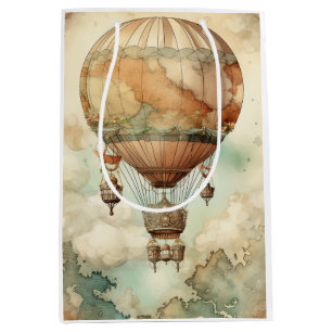 Sacola Para Presentes Média Balão de Ar Quente Steampunk (5)