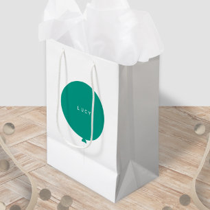 Sacola Para Presentes Média Balão Moderno Nome de Na moda do Green Kids Part