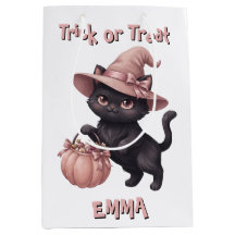 Balde de Doces Preto e Rosa 'Trick or Treat' Perso