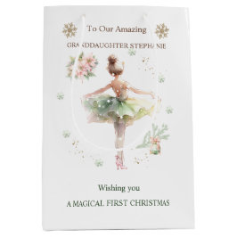 Sacola Para Presentes Média Ballerina Christmas Gift Bag