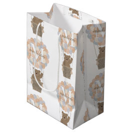 Sacola Para Presentes Média Balões de Ar Quente de Urso Cinto Monograma Sexo N