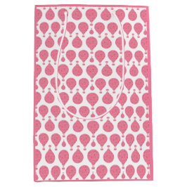 Sacola Para Presentes Média Balões de ar Quente Rosa