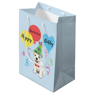 Sacola Para Presentes Média Balões de festa de aniversário Westit Saco de Pres