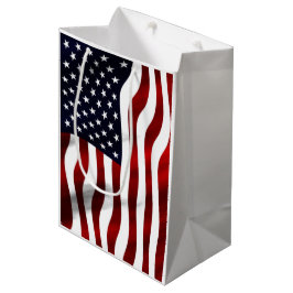 Sacola Para Presentes Média Bandeira Americana