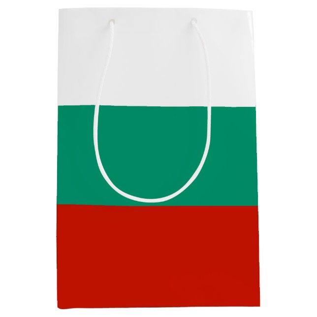 Sacola Para Presentes Média Bandeira da Bulgária (Frente)