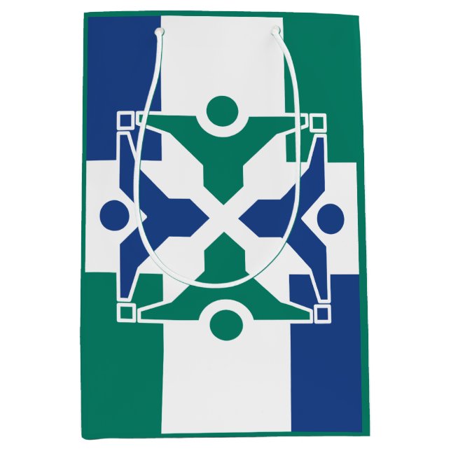 Sacola Para Presentes Média Bandeira de Columbia, Missouri (Frente)