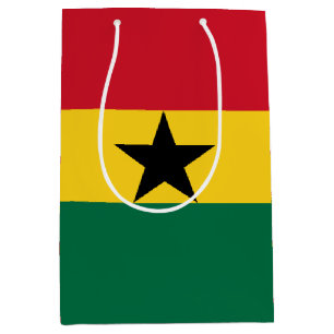 Sacola Para Presentes Média Bandeira de Ghana