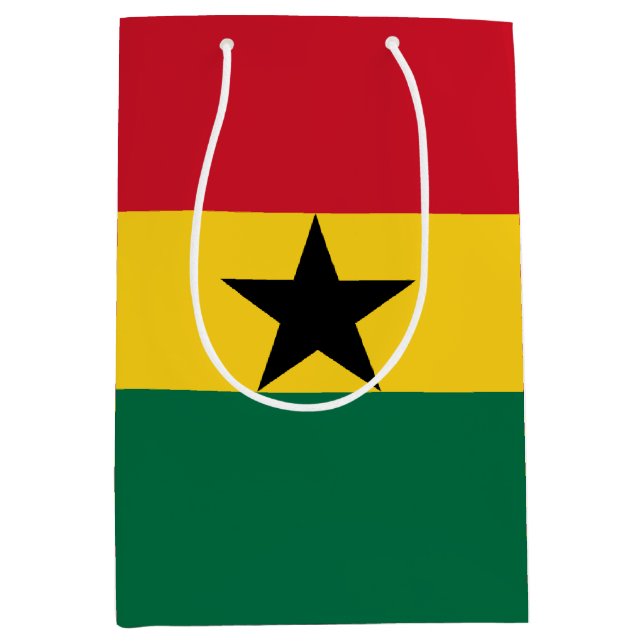 Sacola Para Presentes Média Bandeira de Ghana (Frente)