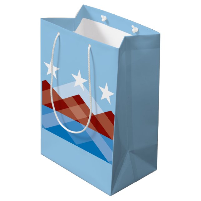 Sacola Para Presentes Média Bandeira de Peoria, Arizona (Verso inclinado)