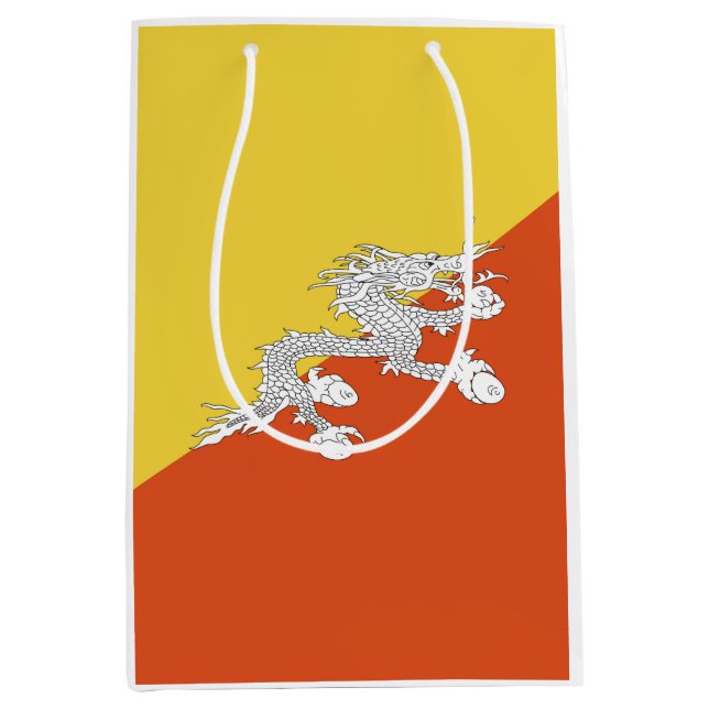 Sacola Para Presentes Média Bandeira do butano (Frente)