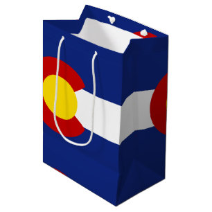 Sacola Para Presentes Média Bandeira do Colorado