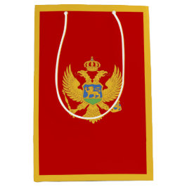Sacola Para Presentes Média Bandeira do Montenegro