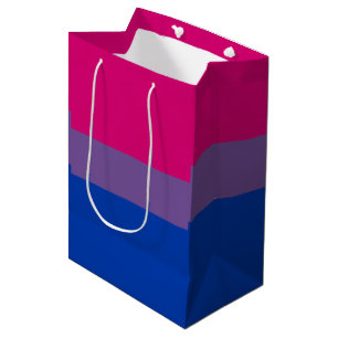 Sacola Para Presentes Média Bandeira do Orgulho Bissexual