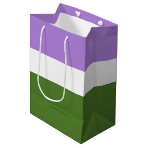Sacola Para Presentes Média Bandeira do orgulho genderqueer SlipperyJoe's lava
