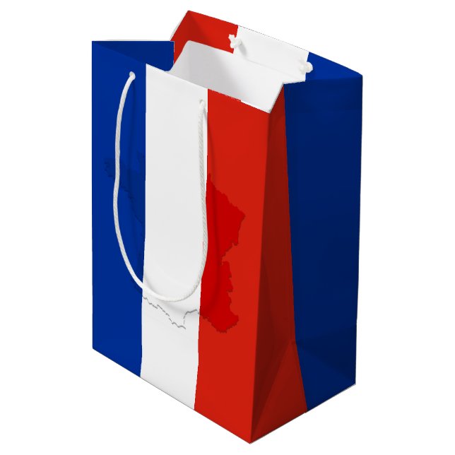 Sacola Para Presentes Média bandeira francesa (Verso inclinado)