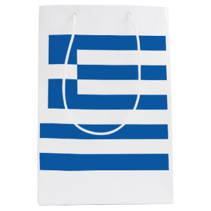 Sacola Para Presentes Média Bandeira grega (Grécia)