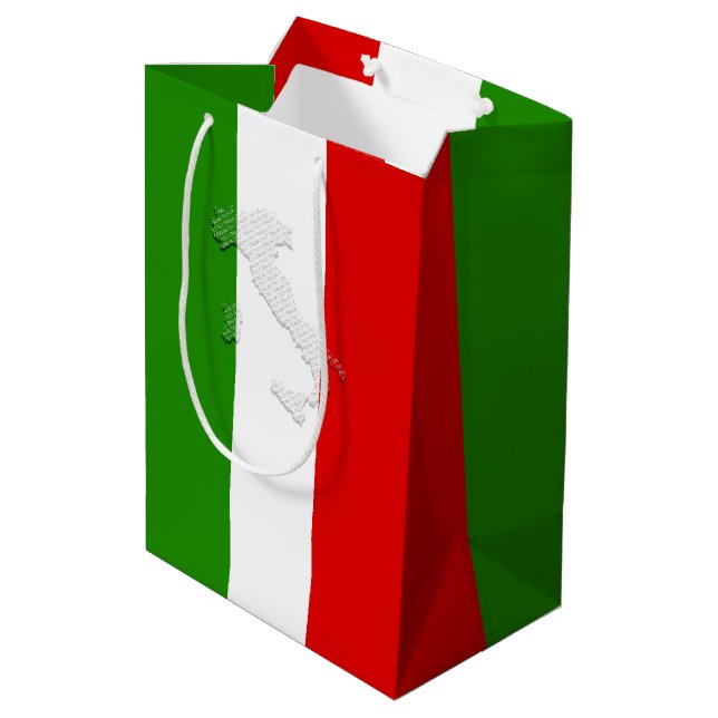 Sacola Para Presentes Média Bandeira italiana (Verso inclinado)