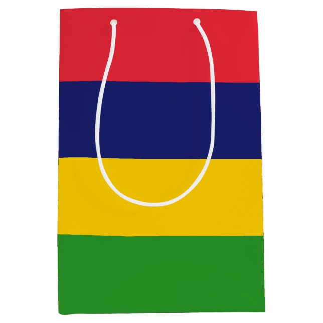 Sacola Para Presentes Média Bandeira Maurícia (Frente)