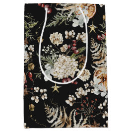 Sacola Para Presentes Média Bandeja de presente de feriado preto