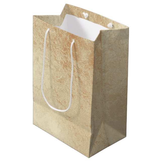 Sacola Para Presentes Média Bandeja Média de Presente Dourada Antiga (Frente inclinada)