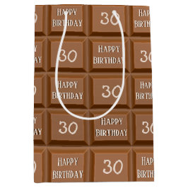 Sacola Para Presentes Média Bar doce de chocolate feliz