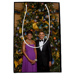 Sacola Para Presentes Média Barack Obama Presidente dos EUA Casa Branca Natal