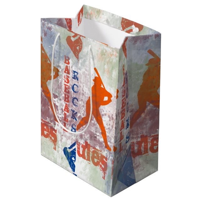 SACOLA PARA PRESENTES MÉDIA BASEBALL (Verso inclinado)