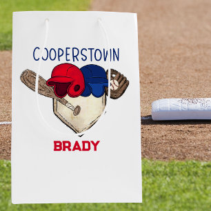 Sacola Para Presentes Média Baseball Cooperstown Personalizado