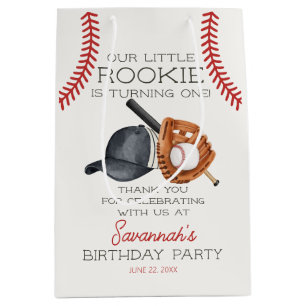 Sacola Para Presentes Média Baseball Little Rookie Home Executar Favor de Aniv