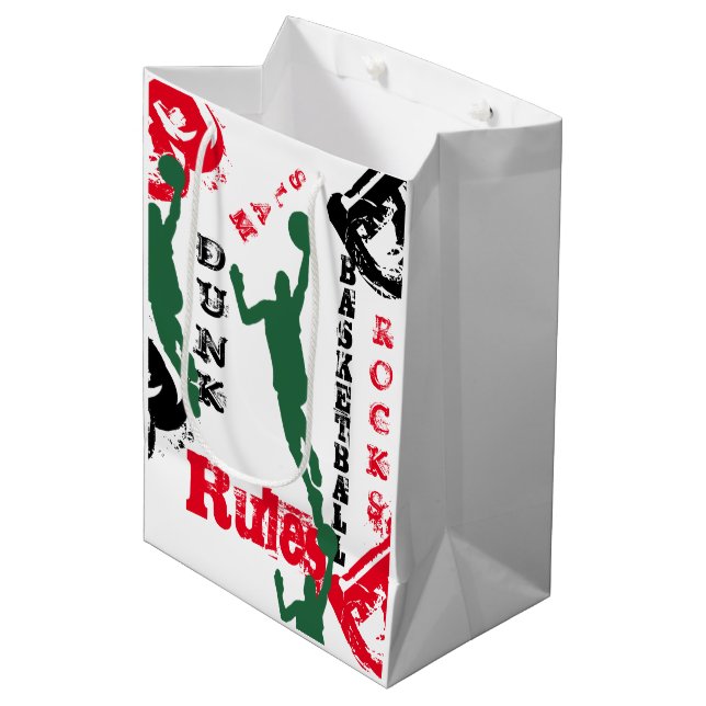 SACOLA PARA PRESENTES MÉDIA BASKETBALL (Frente inclinada)