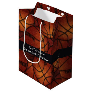Sacola Para Presentes Média Basquetebol na flanela