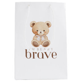 Sacola Para Presentes Média beary brave childhood cancer sick kids cute 