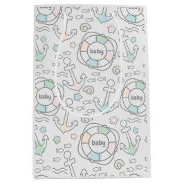 Sacola Para Presentes Média Bebê Ahoy - Saco de Presente Náutico