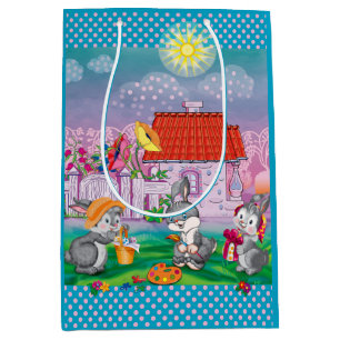 Sacola Para Presentes Média Bebê Bunny pequeno