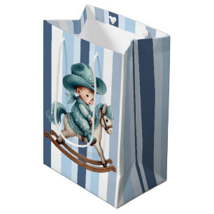 Sacola Para Presentes Média Bebê Cowboy