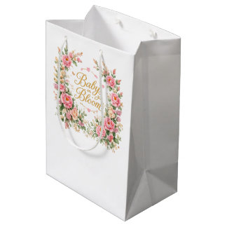 Sacola Para Presentes Média bebê em flor