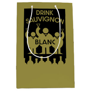 Sacola Para Presentes Média Bebedor de Vinho Sauvignon Blanc