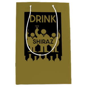 Sacola Para Presentes Média Bebedores de Vinho Shiraz