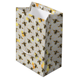 Sacola Para Presentes Média Bebês Dourado