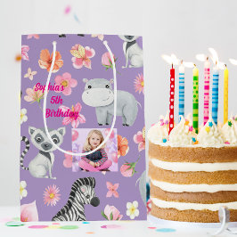 Sacola Para Presentes Média Bebês Tropicais Dão Saco para Crianças Aniversário