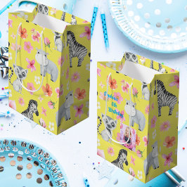 Sacola Para Presentes Média Bebês Tropicais Dão Saco para Crianças Aniversário