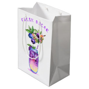 Sacola Para Presentes Média Bebida Legal com suco de mirtilo fresco - Cocktail