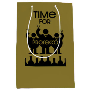 Sacola Para Presentes Média Bebidas De Vinho Prosecco