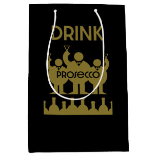 Sacola Para Presentes Média Bebidas De Vinho Prosecco