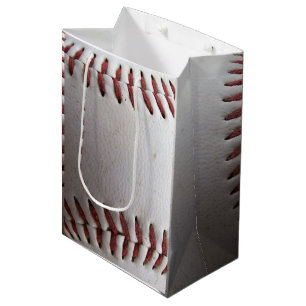 Sacola Para Presentes Média Beisebol Vermelho