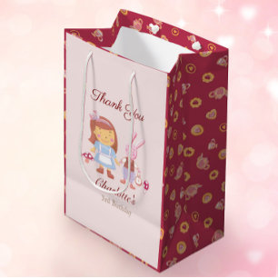 Sacola Para Presentes Média Belo Rabbit Rosa Aniversário Obrigado Por Favor