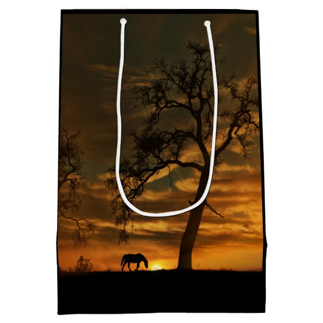 Sacola Para Presentes Média Belo Saco do Cavalo do Sudoeste (Verso)