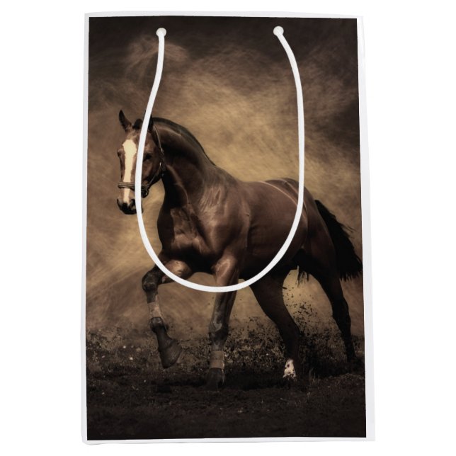 Sacola Para Presentes Média Belo travesseiro decorativo marrom (Frente)