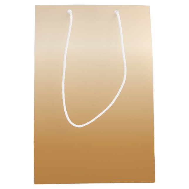 Sacola Para Presentes Média Bels de cobre metálicas (Frente)