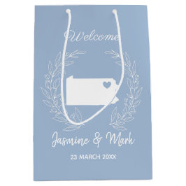 Sacola Para Presentes Média Bem-vindo aos favores de casamento da Pensilvânia,